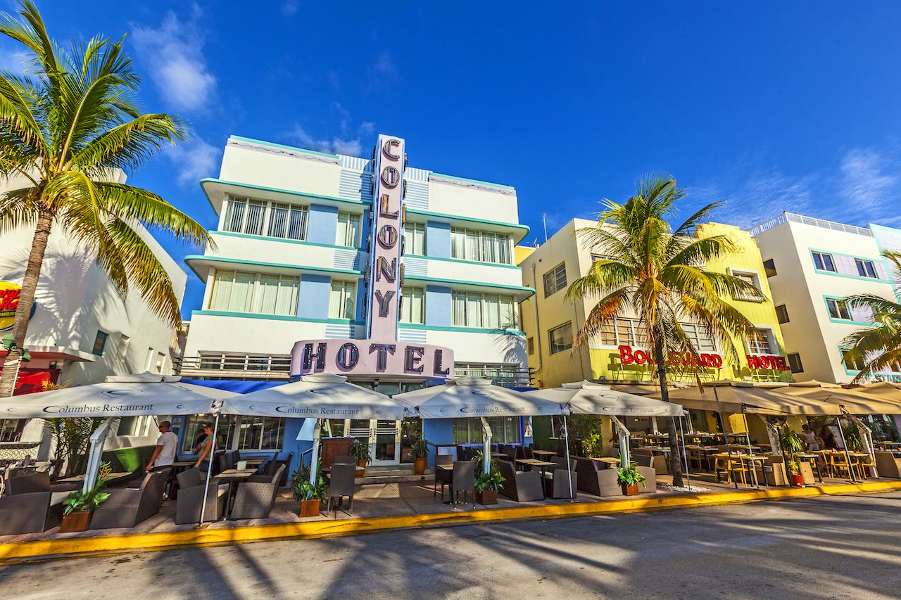 The Colony hotel in Miami Florida