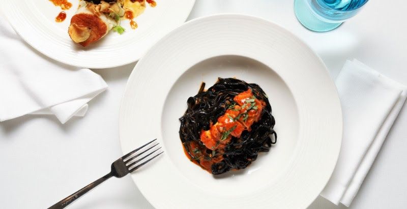 nerai lobster pasta Chef Moshe Grundman mother's dayblack ink