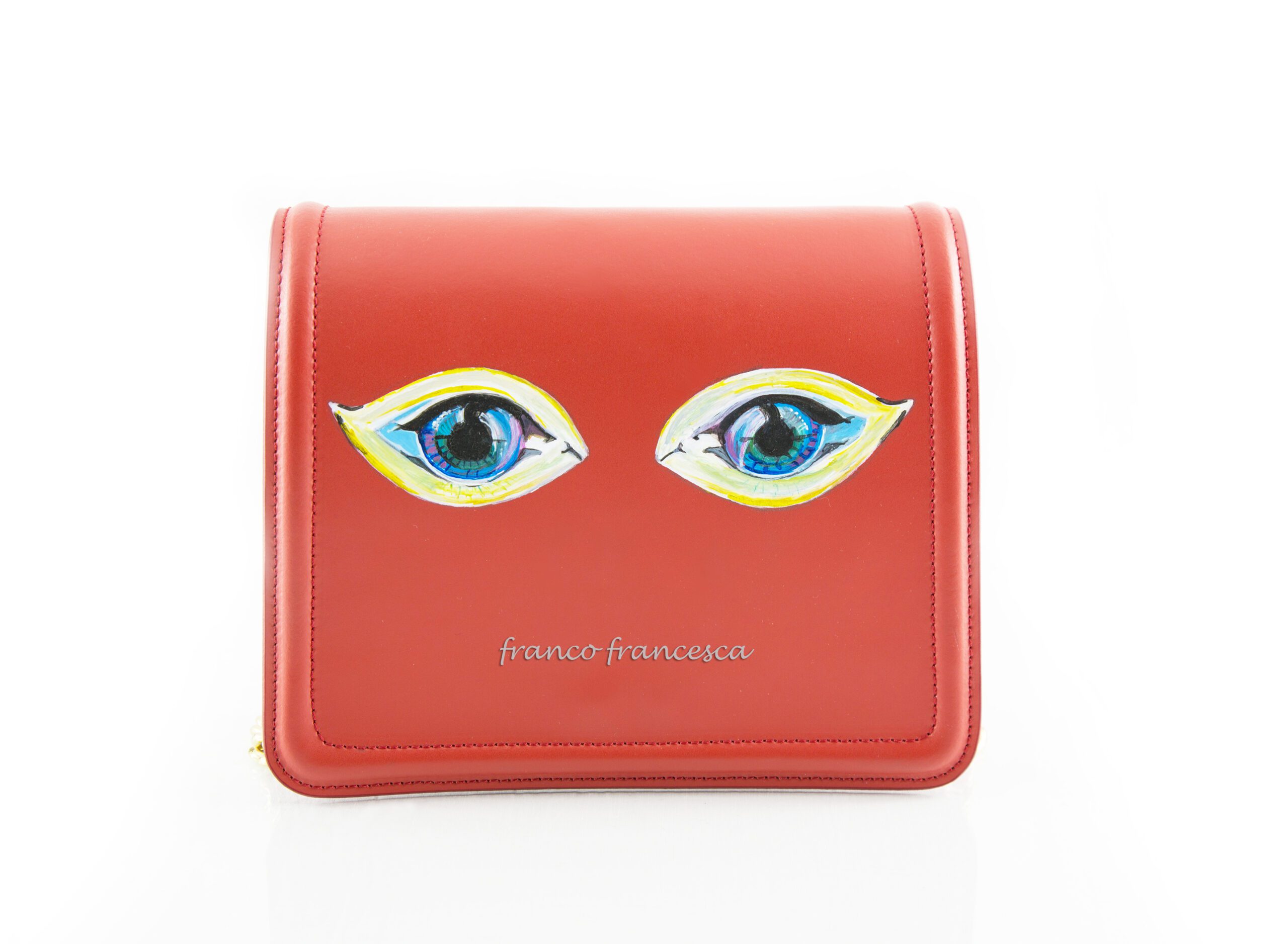 purse with eyes and red x