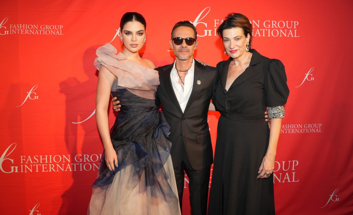 Nadia Ferreira, Marc Anthony and Maryanne Grisz attend Fashion Group International's 39th Annual Night of Stars at The Plaza