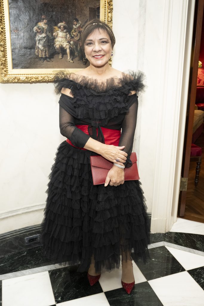 Maribel Lieberman attends Holiday Party In Honor Of Candace Bushnell at Private Residence on December 20, 2023 in New York. (Photo by Michael Ostuni/PMC/PMC) 