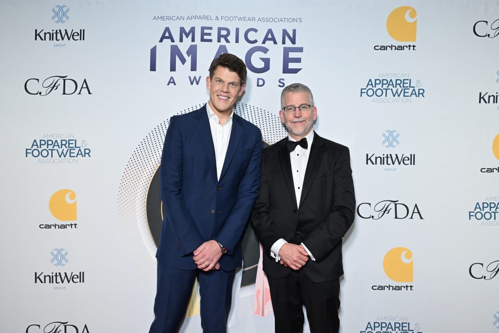Wes Gordon and Stephen Lamar, AAFA President and CEO attend AAFA American Image Awards 2024 at Gotham Hall on April 16, 2024 in New York City. (Photo by Slaven Vlasic/Getty Images for AAFA American Image Awards)
