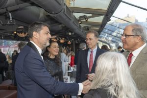 Consul General of Serbia Dr Vladimir Bozovic and Mr Richard Jankov attend Lifeline New York Benefit Dinner with Her Royal Highness Princess Katherine of Serbia aboard Bateaux New York (Photo by David Warren /Sipa USA)