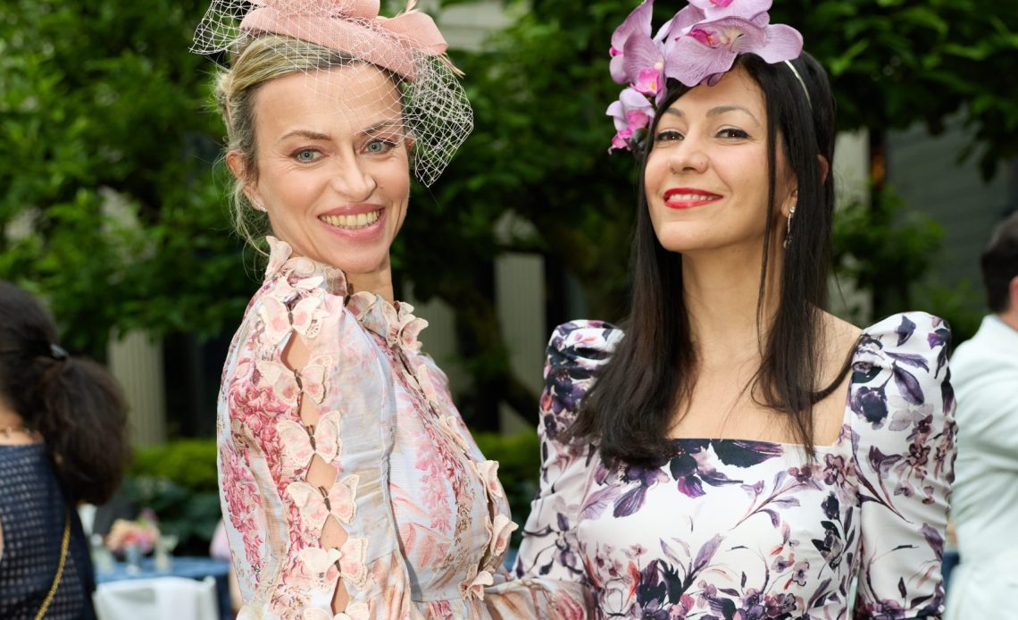 Frick Garden Party Sarah Lechevalier and Avishan Bodjnoud; photo: George Koelle