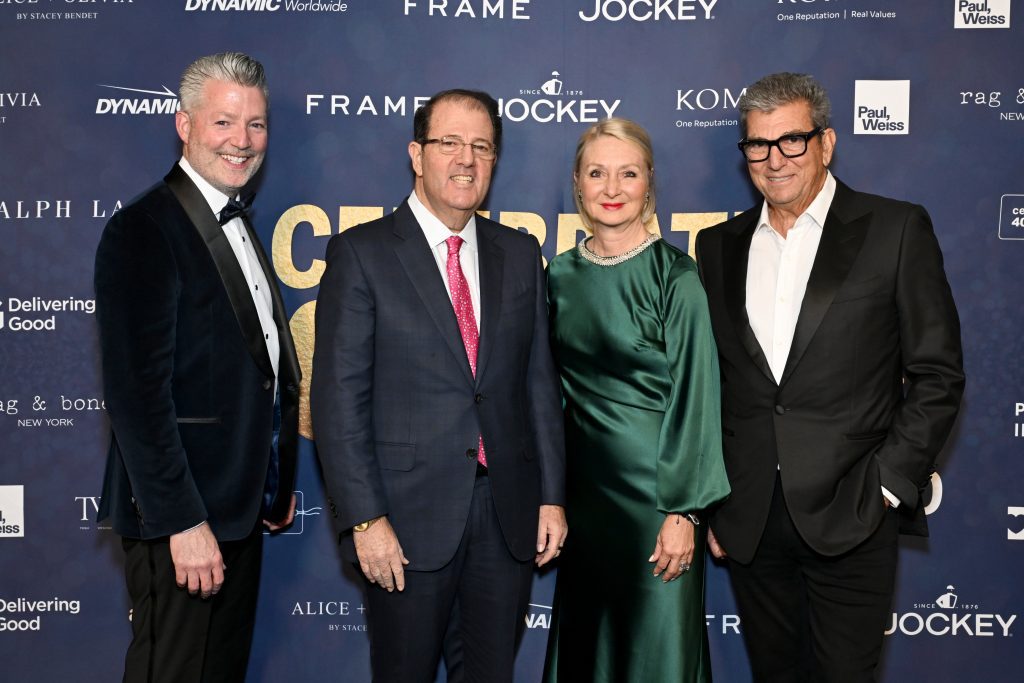 Matthew Fasciano, CEO of Delivering Good, honoree Oscar Feldenkreis, Andrea Weiss and honoree Andrew Rosen Delivering Good 40th