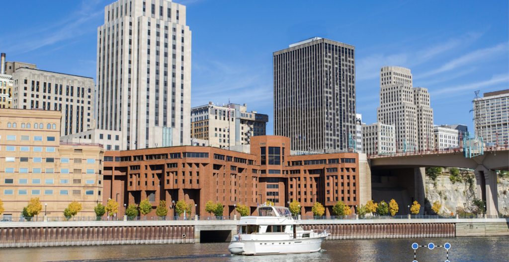 A skyline in the neighborhood of Wayzata.