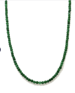 Green Jade Beaded Necklace Mini