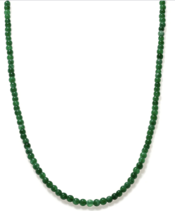 Green Jade Beaded Necklace Mini