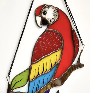 Parrot Stained Glass Suncatcher