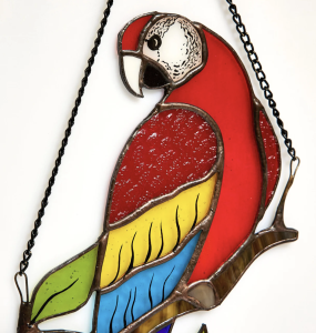 Parrot Stained Glass Suncatcher