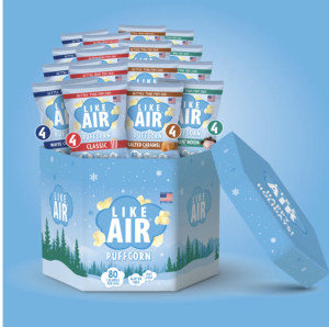puff air popcorn holiday box