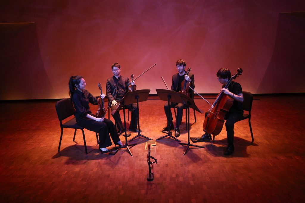 Music by a Juilliard string quartet in The Frick Collection’s Stephen A. Schwarzman Auditorium;photo: Matteo Prandoni/BFA.com