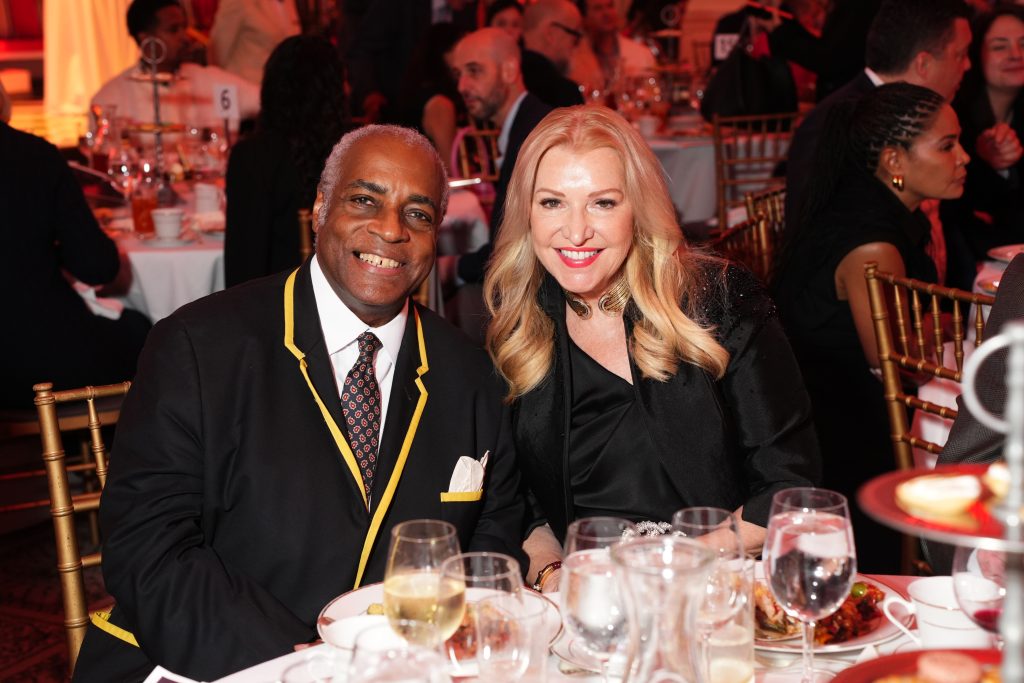 NEW YORK, NEW YORK - APRIL 16: (L-R) Jeffrey Banks and Mindy Grossman attend the FGI 30th Anniversary 