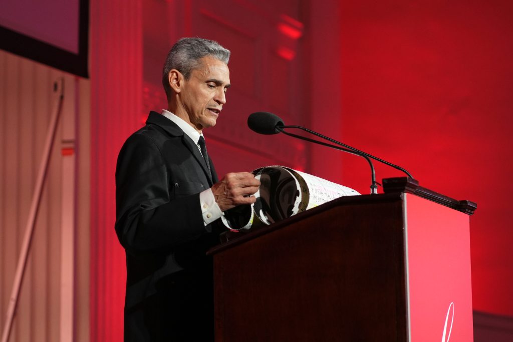 NEW YORK, NEW YORK - APRIL 16: Ruben Toledo speaks onstage at the FGI 30th Anniversary Rising Star Awards at 583 Park Avenue on April 16, 2026 in New York City. (Photo by Jared Siskin/Patrick McMullan via Getty Images)